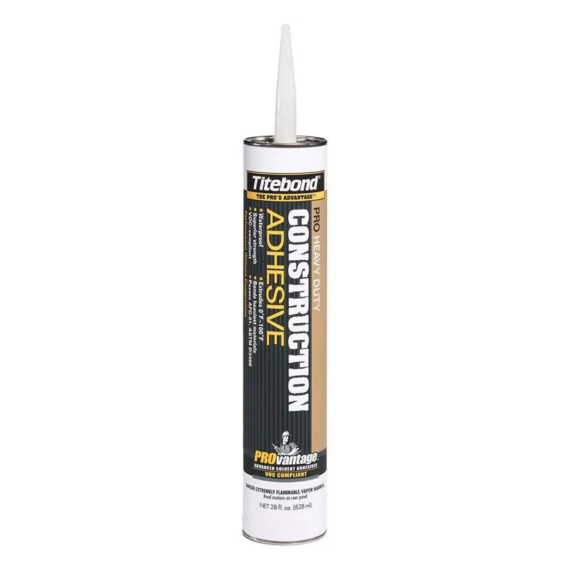 Titebond 5252 PROvantange Heavy Duty Construction Adhesive 28oz Cartridge, 12PK